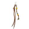Gage Ceramic Bead Hand-Woven Keychain with Long Tassel Retro Ornament.