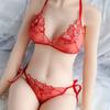 Transparentní sada erotického spodního prádla Sexy ženy Krajkové spodní prádlo Souprava průhledné podprsenky Dámské sexy spodní prádlo Průhledné kalhotky
