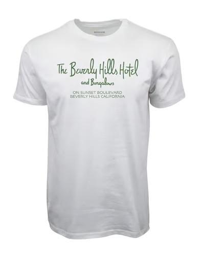 90s BEVERLY HILLS HOTEL & BUNGALOWS GRAPHIC WHITE T-SHIRT XXL