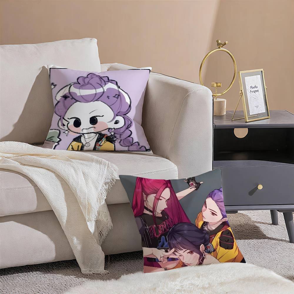 Hot Movie K--Kpop Demon Hunters-MT Beautiful Pillow Case Printing Pillowcase Living Room Sofa Cushion Cover Bedroom Room Decor