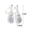 925 sterling silver gorgeous natural Tanzanite earrings elegant luxury fine jewelry for lady's anniversary & birthday gift