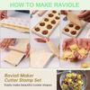 8 Pcs Ravioli Mold Set Include Ravioli Maker Press,Dough Scraper, Dumpling Maker, Ravioli Maker Cutter Set,Pasta Making