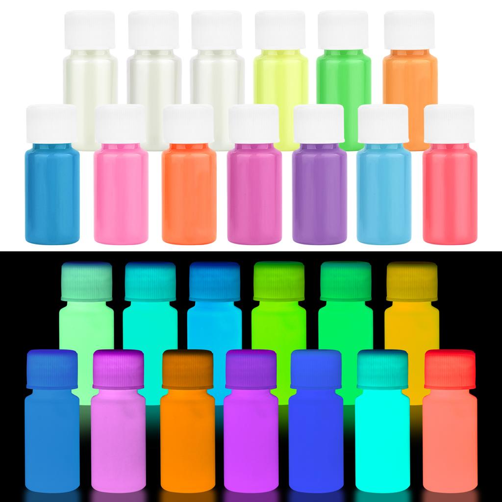 20g/30g Flasche Fluoreszierendes Pigment Langlebige Leuchtfarben Auto Glow Glow In Dark Acrylfarben Für Kunstwerke Partyzubehör
