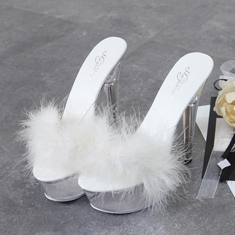 Pantoufles à plateforme Stiletto à talons Super hauts de 15CM, chaussures de mariage en cristal, sandales en cristal LFD, nouvelle collection 2020