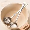 316 Food Grade Stainless Steel Long Handled Ladle, Large Capacity Hot Pot Serving Spoon Heat Resistant Easy Clean