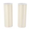 2 Pack Cardboard Vase Flower Column White Folding Cardboard Display Stand Cylindrical Wedding Table Decoration Garden Party 80cm
