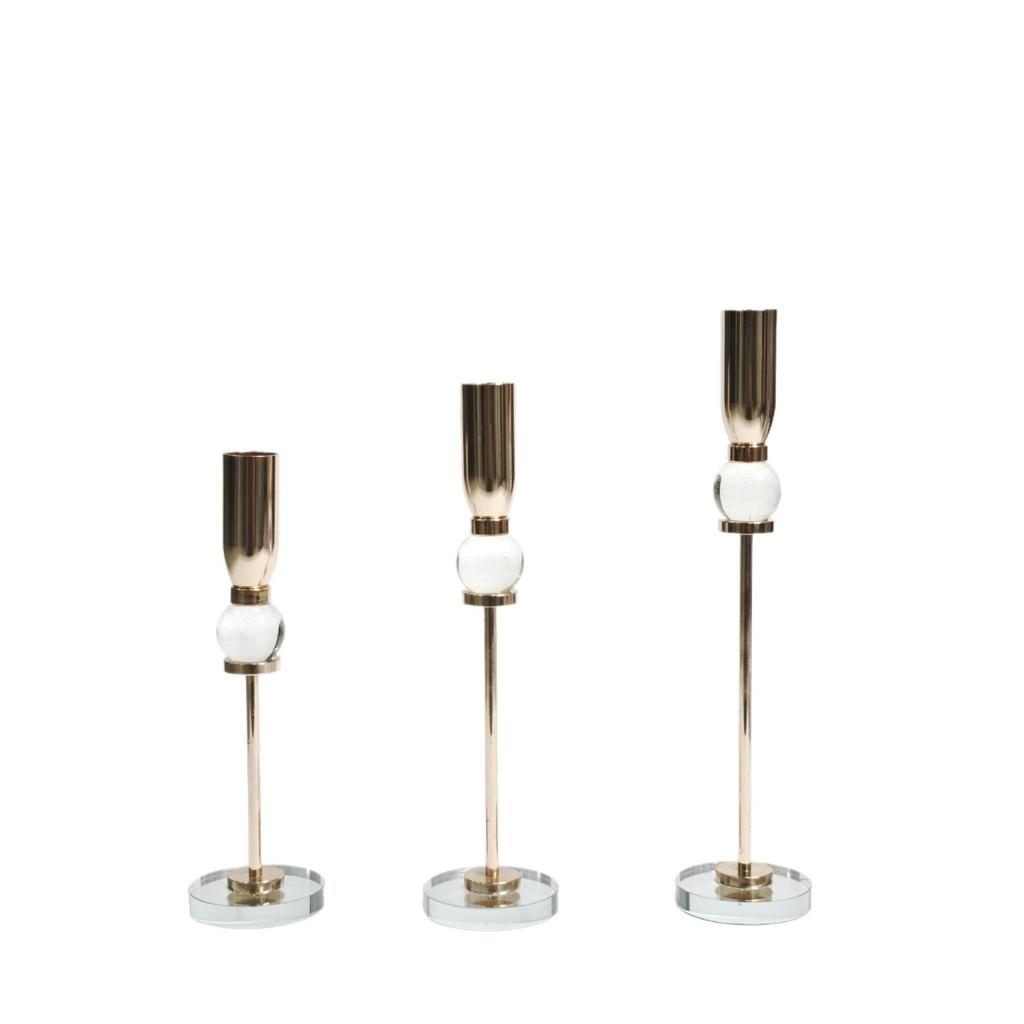 Crystal Candlestick Tall Candle Holder Transparent Glass Centerpieces Candle Stick Holder Home Decoration Accessories