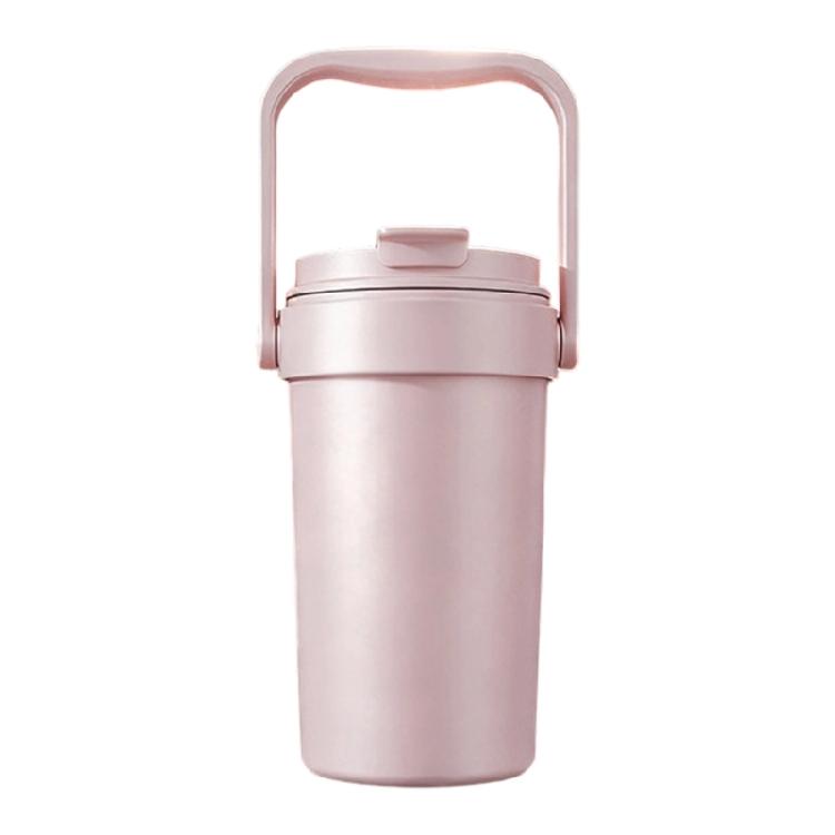 Portable Coffee Mug Water Bottle with Ceramic Inner Large Capacity Insulated Cup Leakproof Tumblers for Hot/Cold Beverages
