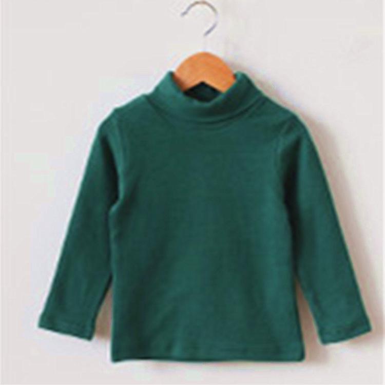 Camiseta Interior Básica de Algodón Puro de Manga Larga y Cuello Alto para Niñas Otoño/Invierno 2025