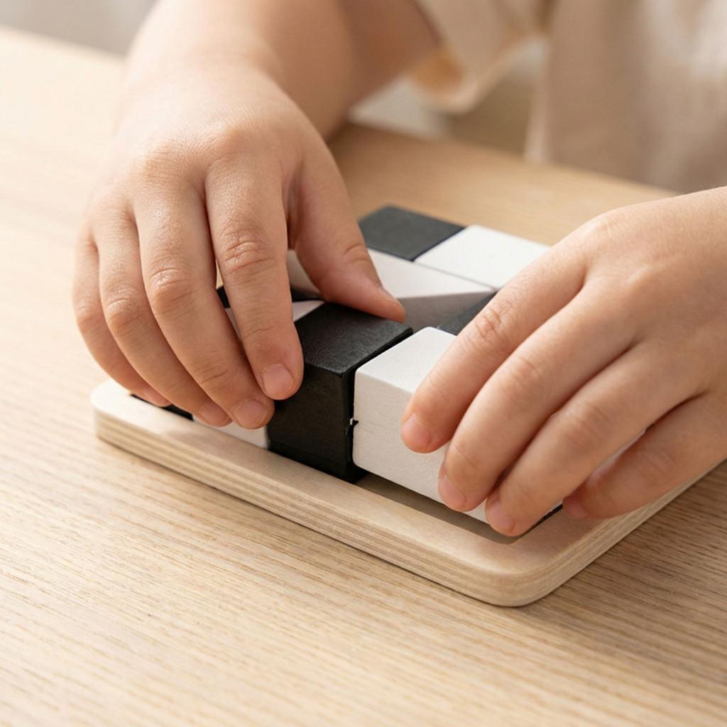Wooden Puzzle With Hidden Building For Early Childhood Education, Logical Thinking Training, Puzzle Toys, Tabletop Games