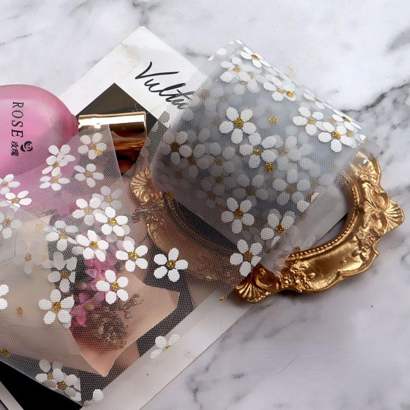 

6 см, 5 ярдов, тюлевая лента с цветочным принтом, рулон ленты «сделай сам», ленты для рукоделия для подарочной упаковки с бантом, сетка с принтом вишни, принадлежности для ткани 5 yards (4.5m)