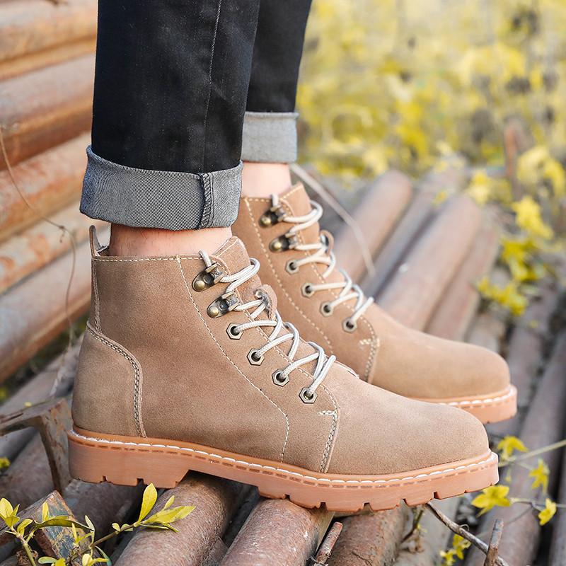 Special Leather Martin Boots Men'S Boots Japanese High-Top Men'S Shoes Round Head Retro Tooling Boots Short Boots Waterproof Desert Boots