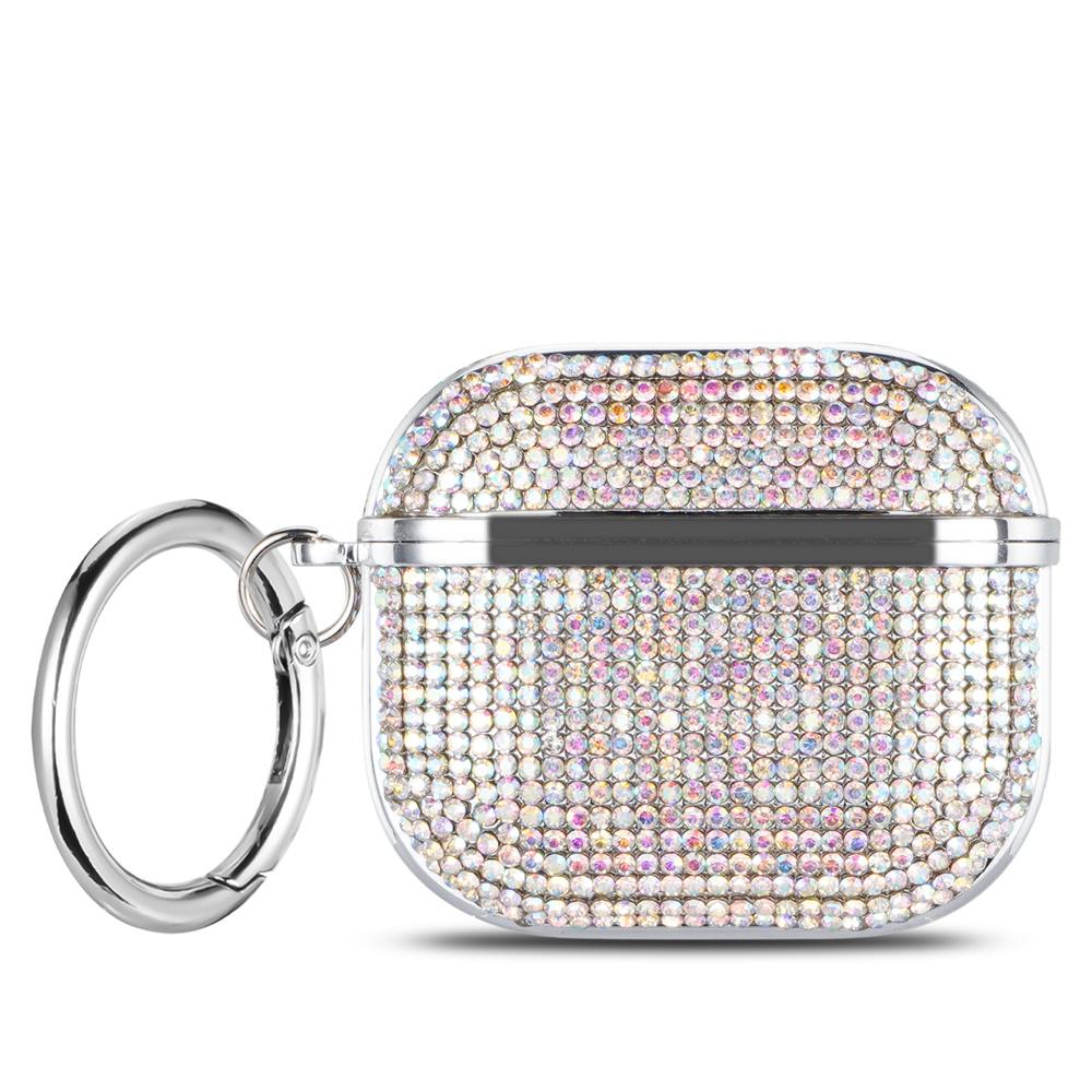 Custodia Protettiva Dura Bling Diamond Glitterata con Strass Crystal per Apple Airpods Pro 3/Pro 2/Pro/4/3/2 Borsa per Auricolari Bluetooth