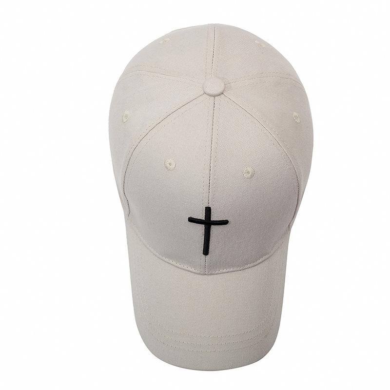 Cross-shaped Three-dimensional Embroidered Baseball Hats for Men and Women Sunshade and Sun Protection Baseball Hats