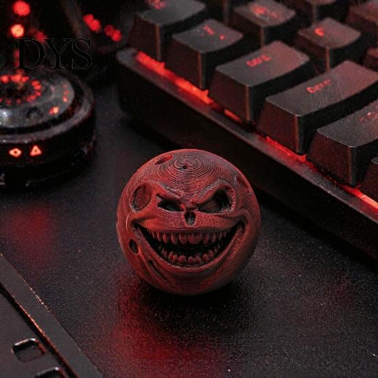 Creepy Moon Sphere Ornament 3D Printed Face Figurine, Spooky Lunar Statue Desk Decor, Horror Dark Fantasy Room Accessory Expression Collectible