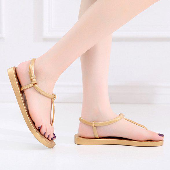 Mode Sommer Strand funkelnde elastische Riemchen Tanga Knöchelriemen Sandalen für Frauen