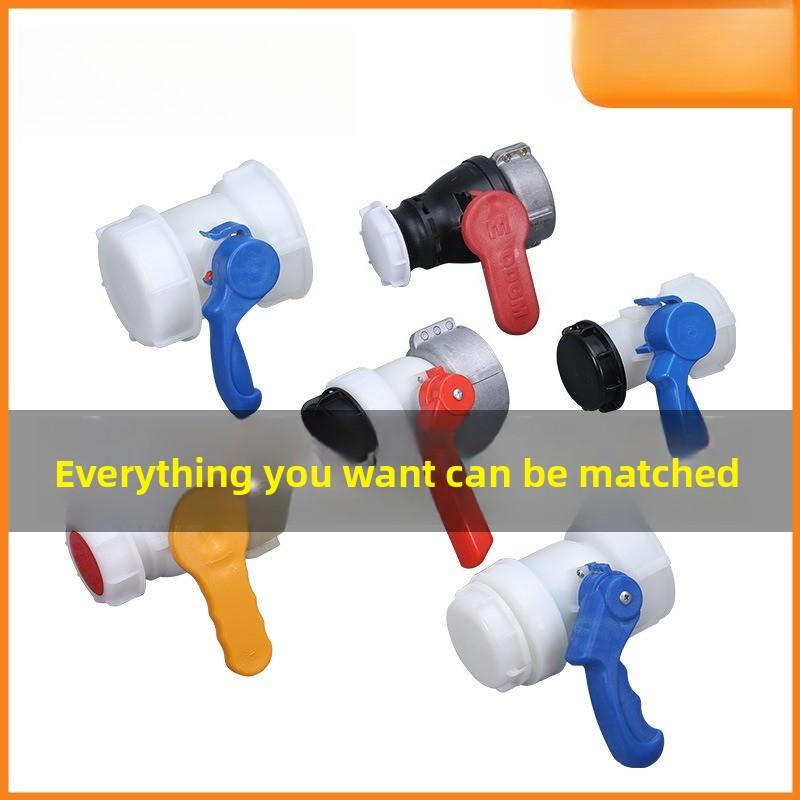 DN40/50/80 62/75/100mm Tank Butterfly Valve IBC Tank Container Tote Tank Butterfly Connection Valve Plastic Water Drain Adapter