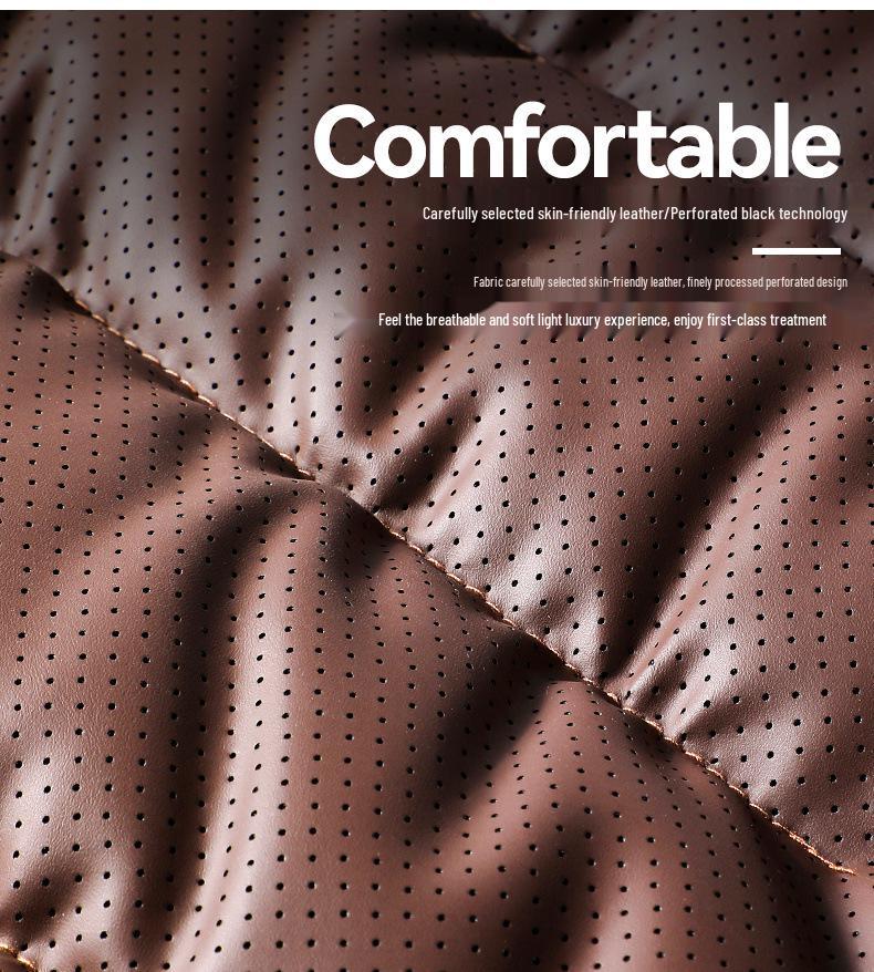 Universal Premium Nappa Leather Car Seat Cushion for All Seasons, Single Piece, Compatible with Mercedes-Benz and BMW