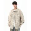 Wassup Jacket Men's Tie-Dye Spring and Autumn 2025 New American Retro Dirty Jacket Casual Lapel Top