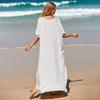Women Beach Cover Up Loose Plus Size Bohemian Long Dress Bikini Top
