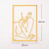 Metal Wall Painting Iron Wall Hanging Decoration Nordic Woman Silhouette Home Decor Macrame Wall Ledges Living Room Decor Gift