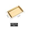 Thickened 304 Stainless Steel Rectangular Square Golden Plate Korean Barbecue Dish Sushi Flat Bottom Plate Tray Storage Tray