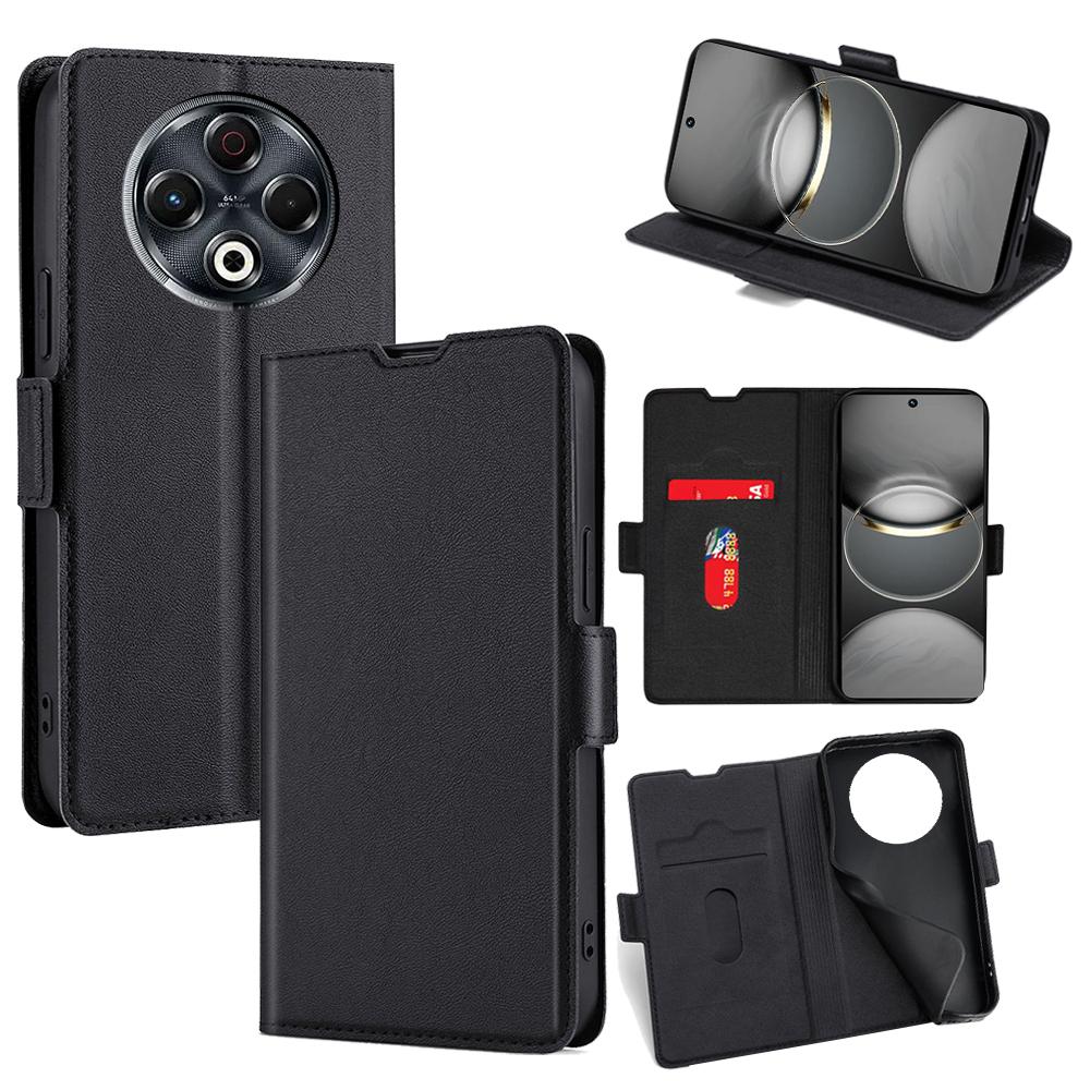 

For TECNO Spark 30 4G Case Card Holder PU Leather Phone Cover Black