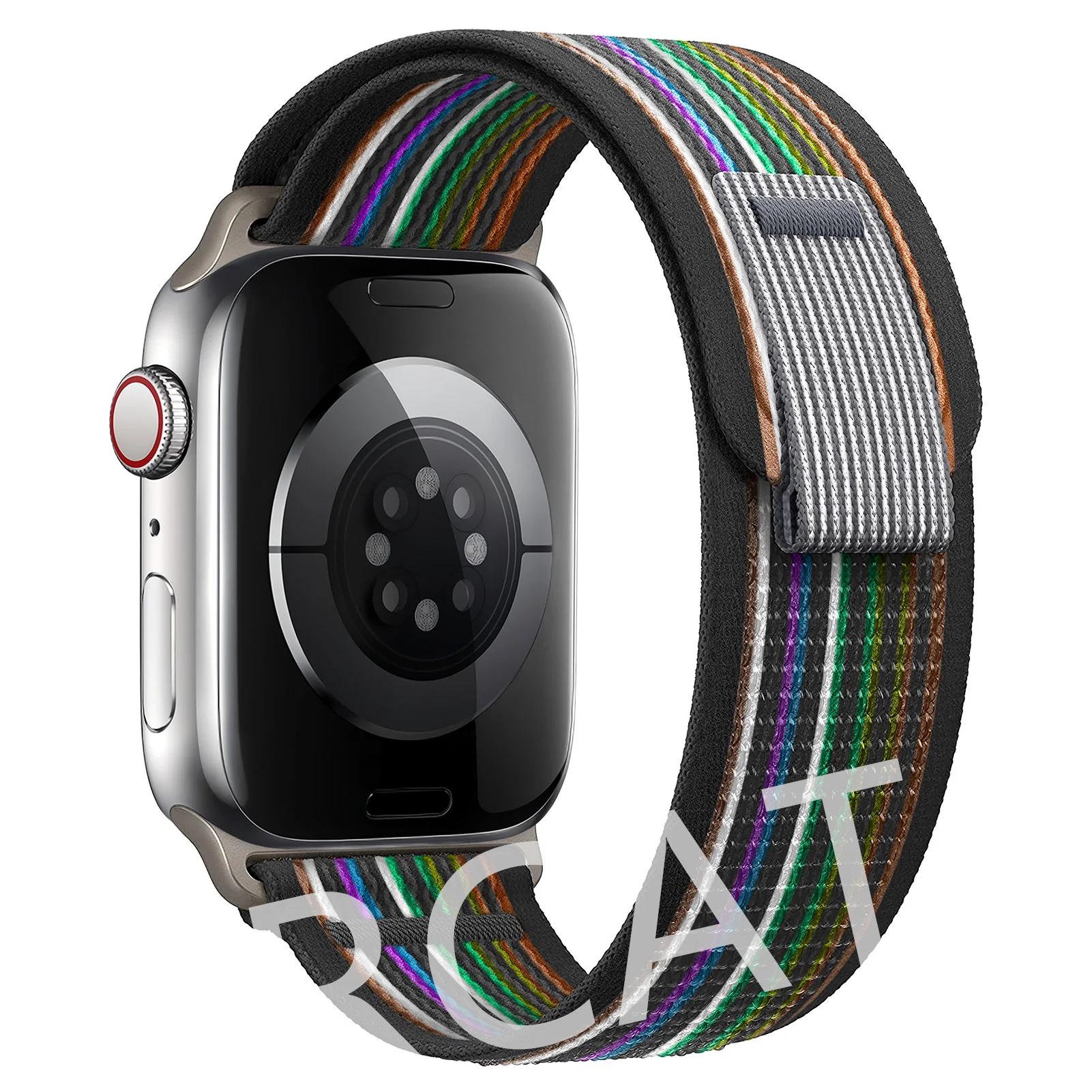 

Ремінець Trail Loop для Apple Watch Ultra 3 2 ремінець 49мм 46мм 44мм 40мм 45мм 41мм 42мм Correa Браслет iWatch Series 11 10 SE 2028 38 40 41 42(S10) mm