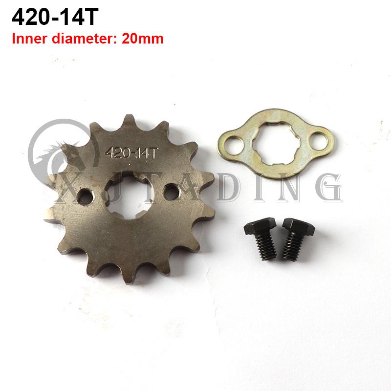 Front Engine 420# 17mm 20mm 10T-19T Toothed Sprocket & Fixed Plate Lock For Dirt Pit Monkey Dax Bike Go Kart ATV Quad Motorcycle