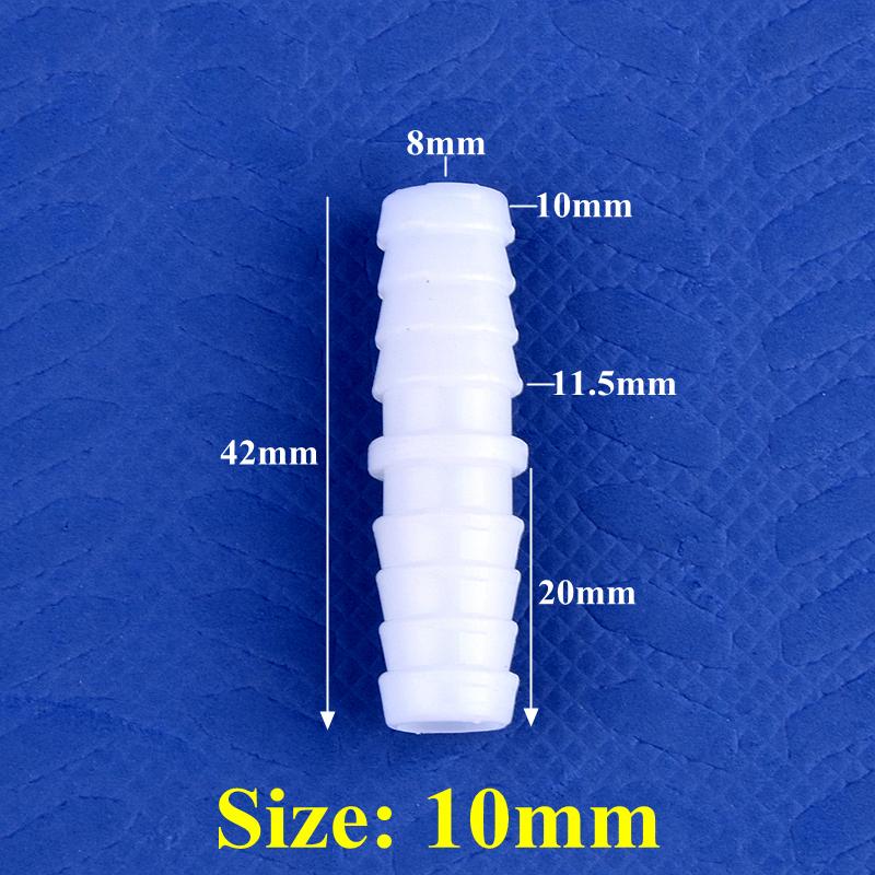 10Pcs/Lot 4~14mm Equal Dia Direct Connectors Food Grade Plastic Hose Joints Aquarium Tank Adapter Air Pump Hose Pagoda Joint Water Pipe Fittings