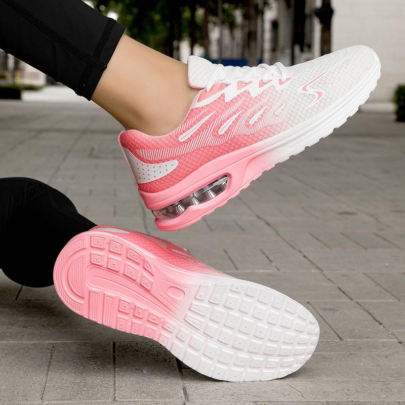 Spring and summer mesh outdoor breathable leisure student sports shoes women's air cushion running shoes jogging shoes large size