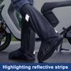 1 Pair Waterproof Shoe Covers, Reusable Rain Boot Shoe Cover with Side Zipper, Reflector, Anti-Slip Shoe Protectors for Men Women