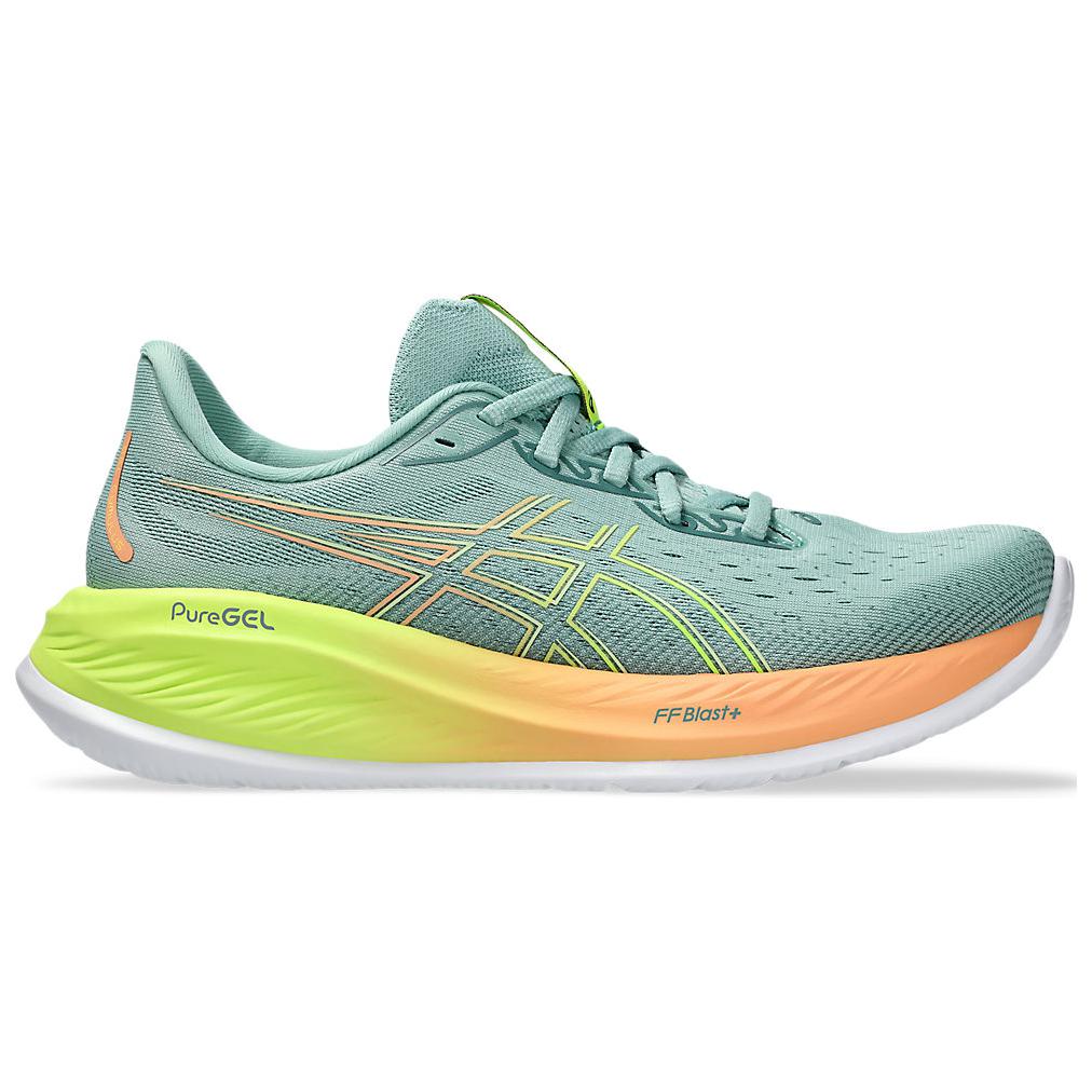 Asics Gel Cumulus 26 Paris Light Celadon Safety Yellow Women's