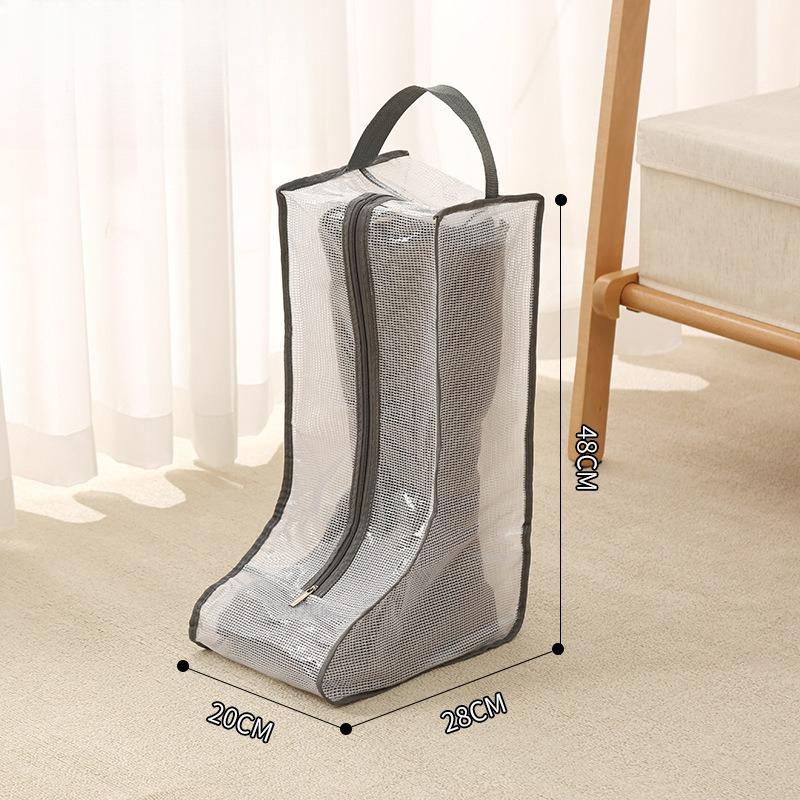 Houndstooth shoe dust bag multifunctional portable transparent moisture-proof shoe bag boots boots short boot protective bag