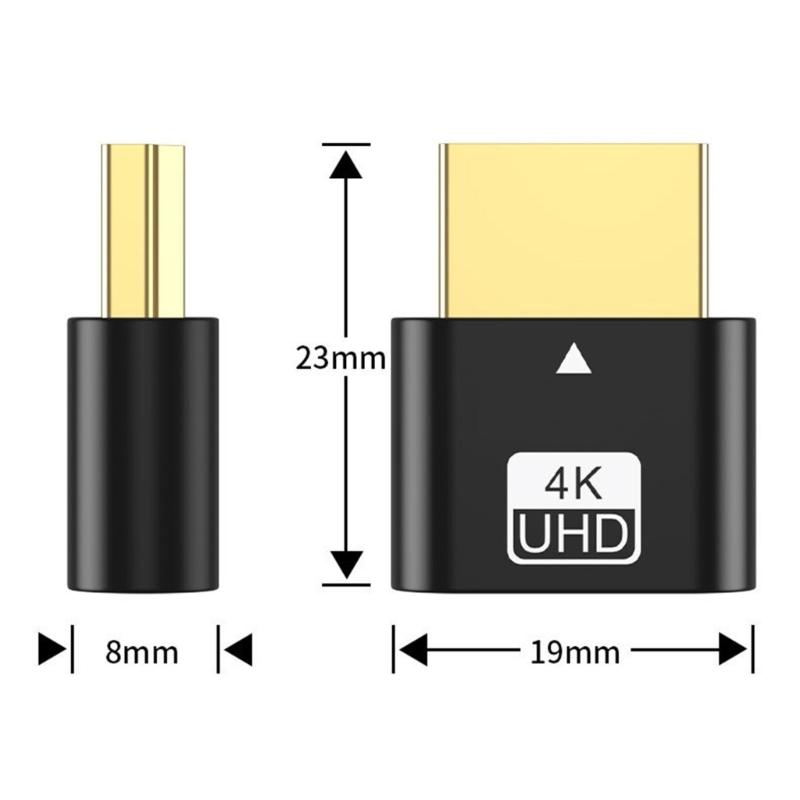 HDTV Virtual Display EDID Emulators Adapters For Headlessly 4K 60Hz Multiple Monitor Expansion On Systems