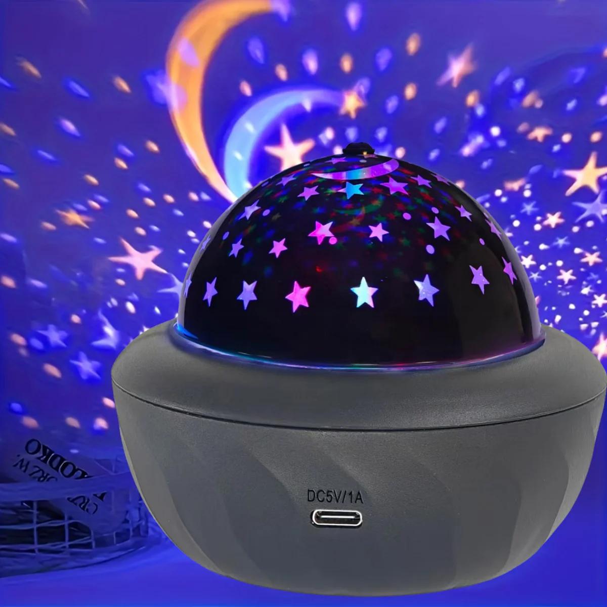 

RGB Проектор Звездного Неба Автоматически Вращающийся Кристальный Ночник Для Дома Детской Спальни Вечеринки Декора Атмосферная Лампа