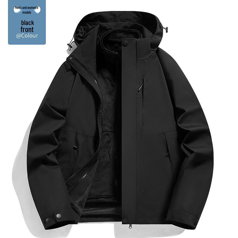 

Unisex 3-in-1 Storm Jacket with Detachable Liner - Autumn Winter Mountaineering Set for Couples M