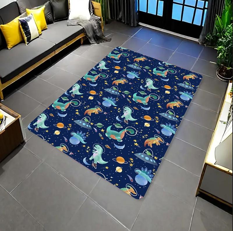 

Jungle Adventure Rug Cute Animal Pattern Home Decor Carpet Soft Non-Slip Floor Mat Lion Giraffe Monkey Print Kids Room Decor 40X60cm
