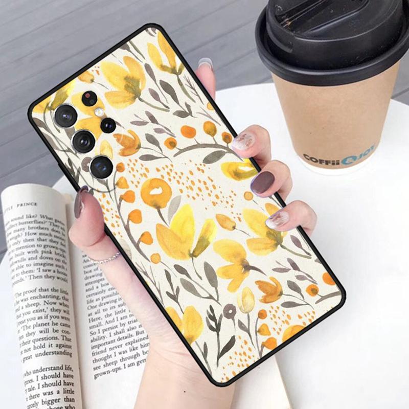 Watercolor flower phone case Cover For Samsung Galaxy S24 S25 Ultra S21 S22 Ultra S10E Note 10 Plus Note 20 FE S23