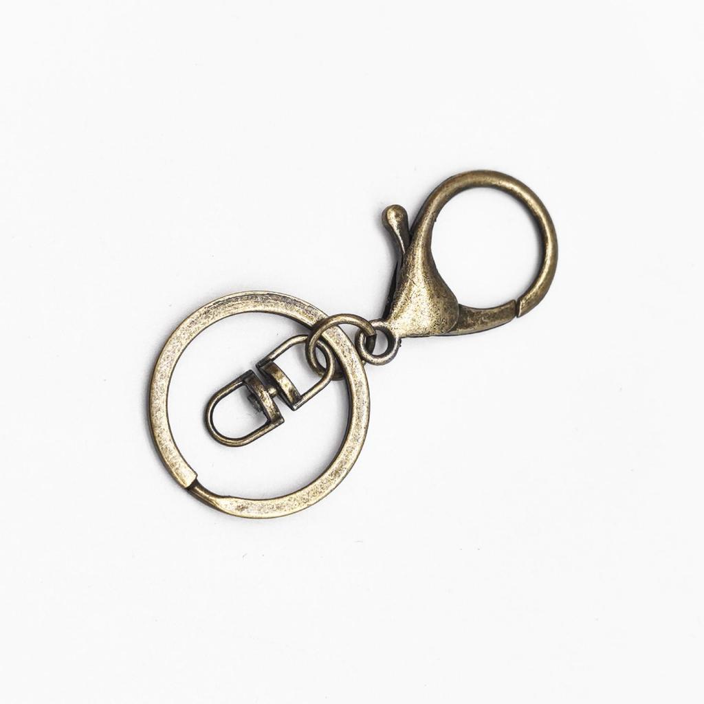 DIY Schmuckset: Karabinerverschluss Schlüsselanhänger, Viergliedrige Kette, 8-Figur Anhänger