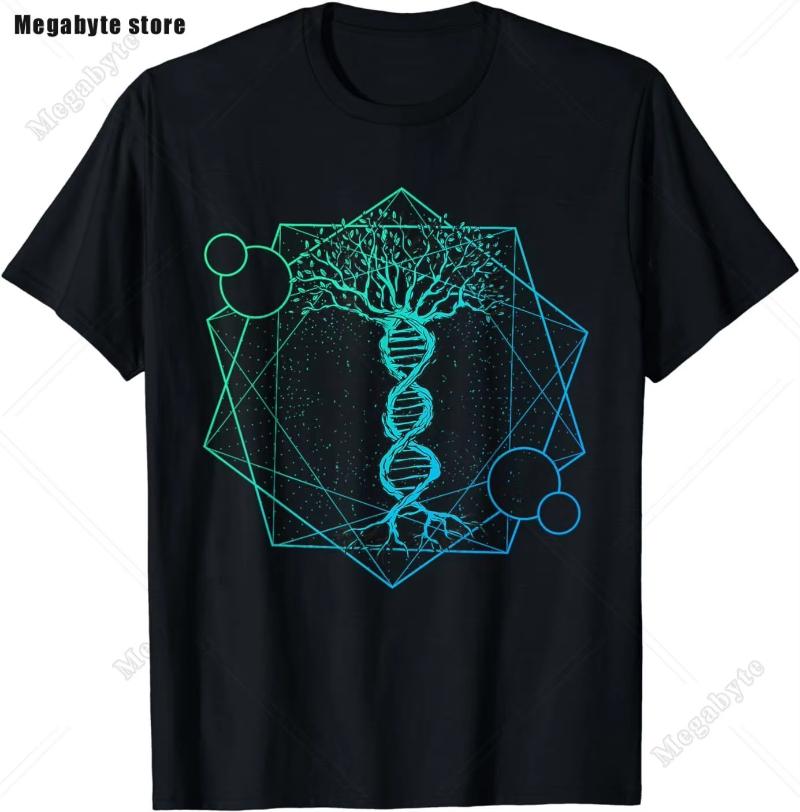 Classic Tree of Life Yin Yang Design T-Shirt Man's T-shirt Leisure T Shirt Kawaii Men Clothing Cotton Beach Short Sleeve