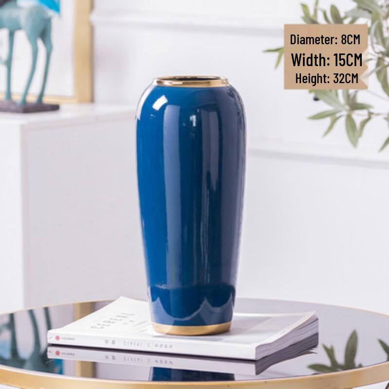 Retro Ceramic Gold-Rimmed Hydroponic Vase Set