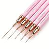 5 Pcs Nail Art Brush Pens for Gel Polish (4/8/12/20/25 Mm) Suitable for Long Nails, Precision Nail Art Brushes, Manicurists and Beginners