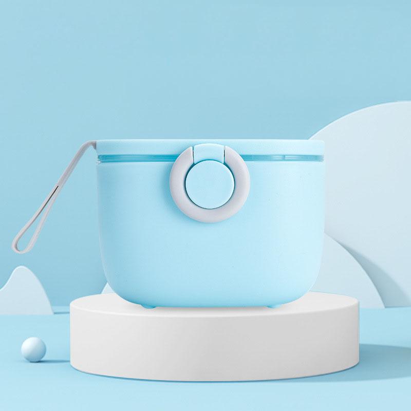 

Портативный контейнер для детского сухого молока 400/500 мл с ложкой ярких цветов, коробка для хранения детской еды для новорожденных, коробка для закусок для новорожденных 400ml синий