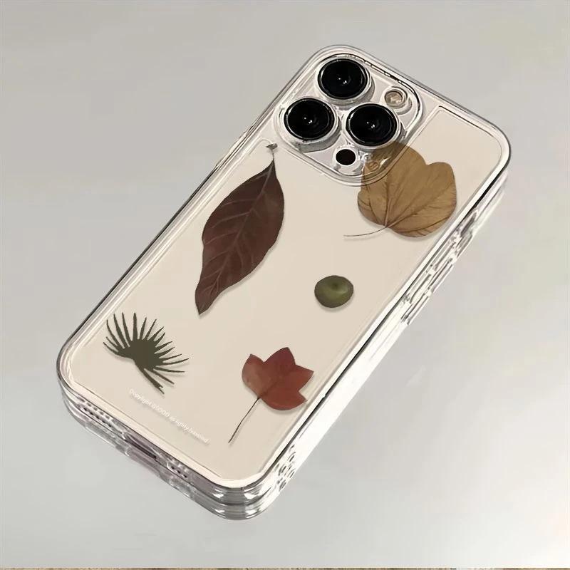 Personalized various fallen leaves iPhone11Promax mobile phone case for Apple 11promax transparent 11 space case