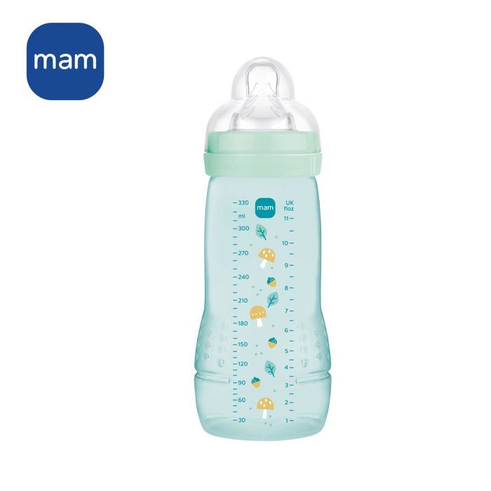 Biberon - MAM BABY - Easy Active - +6 mois - 330 ml - Tétine débit X - Ice