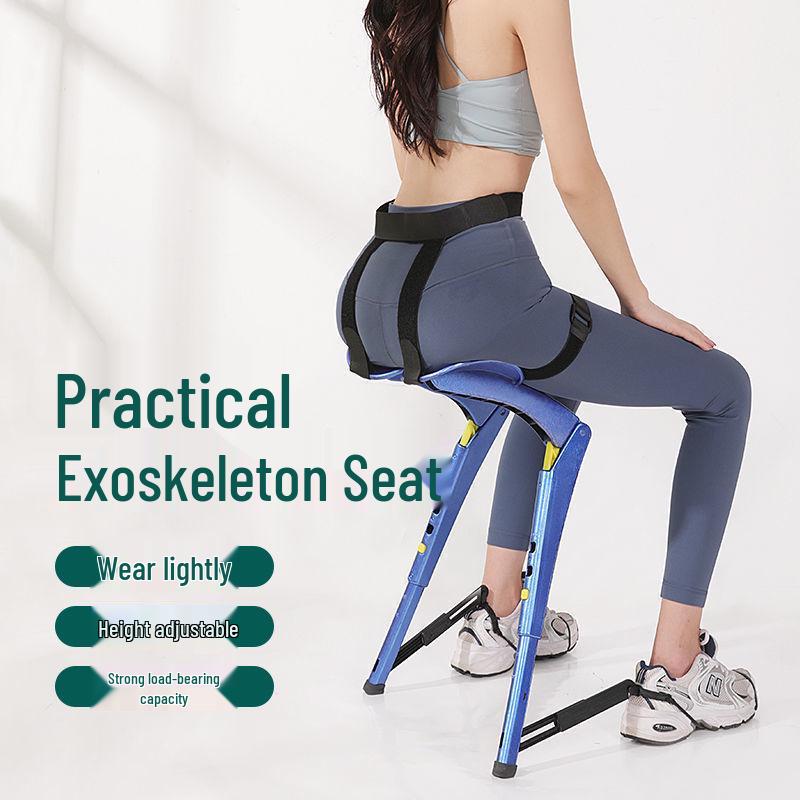 Portable Sports Exoskeleton Folding Chair: Multifunctional Wearable Seat for Fishing and Outdoor Travel