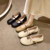Mary Jane Shoes Women's Thick Heel Single Shoes Women's Spring and Autumn New French Gentle Wind with Skirt Shallow Mouth Soft Sole Women's Shoes