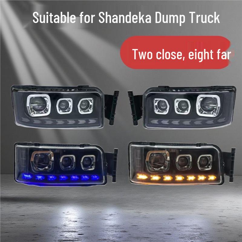 Tri-Lens LED Headlight for Howo TX/Shacman G5S/TGA Dump Truck - Super Bright