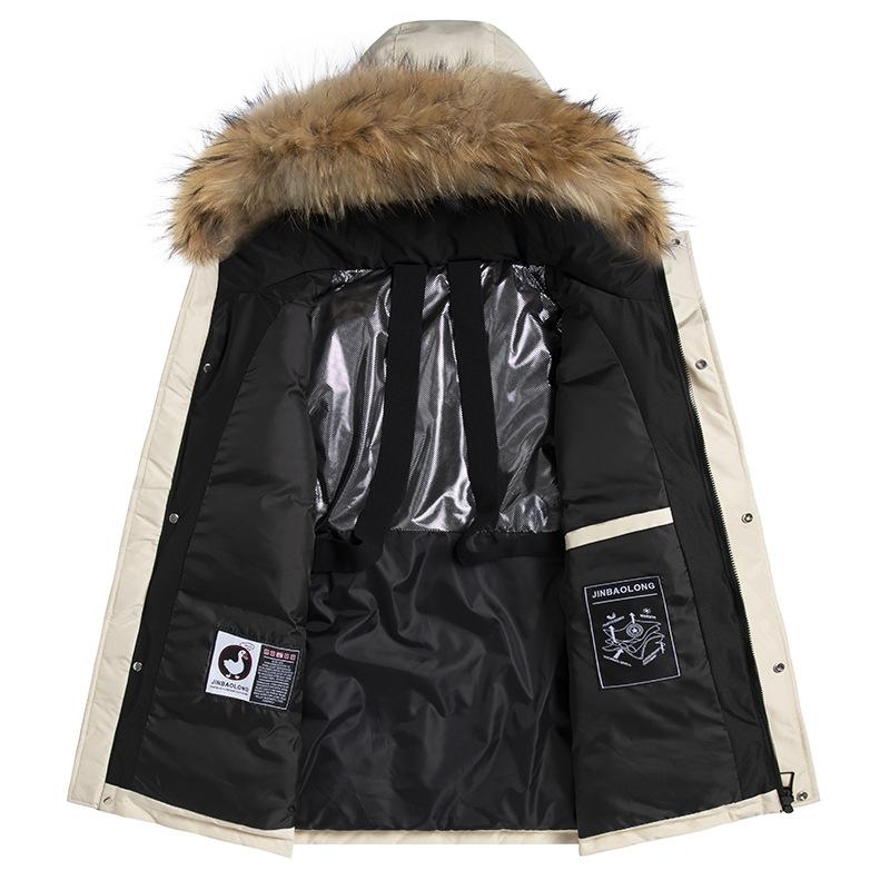Short Down Jacket Men's White Duck Down Youth Casual Hooded Winter Warm Jacket